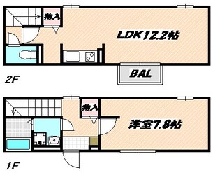 西船橋駅 徒歩4分 1-2階の物件間取画像